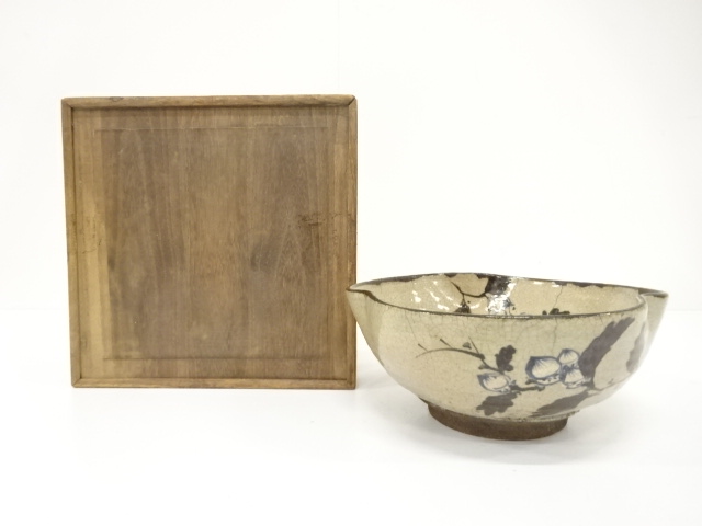 色絵　栗の絵　鉢